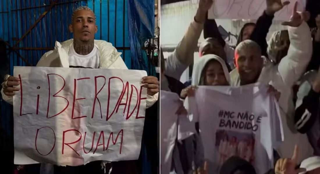 Poze do Rodo faz protesto a favor da liberdade de Oruam em frente ao Complexo de Gericinó