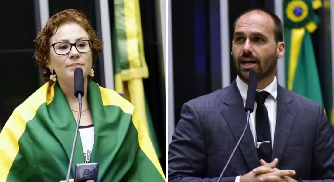 Carla Zambelli e Eduardo Bolsonaro