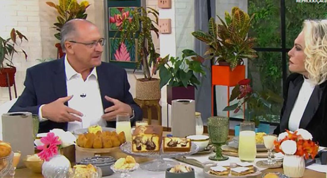 Geraldo Alckmin no programa Mais Você, comandado por Ana Maria Braga