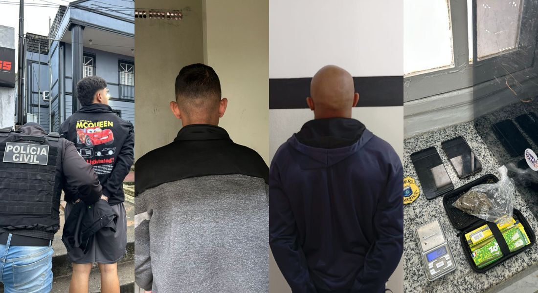 Contra os investigados foram cumpridos dois mandados de prisão preventiva e dois mandados de busca e apreensão