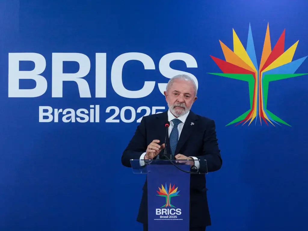 Presidente Lula durante reunião do Brics