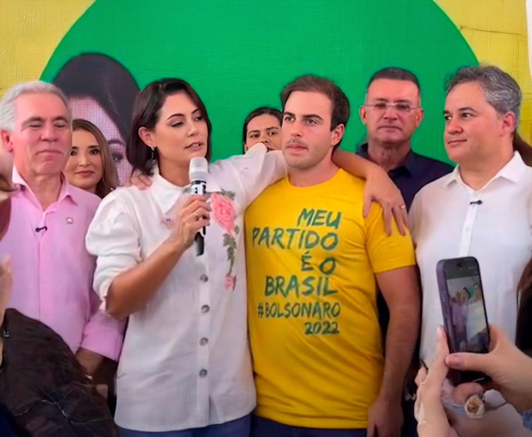 Michele Bolsonaro participou da inauguração do diretório do PL na Paraíba e se solidarizou com o vereador do Recife Gilson Filho (PL)