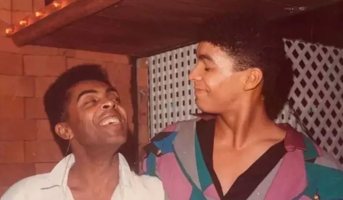 Gilberto Gil e o filho Pedro Gil, morto em 1990