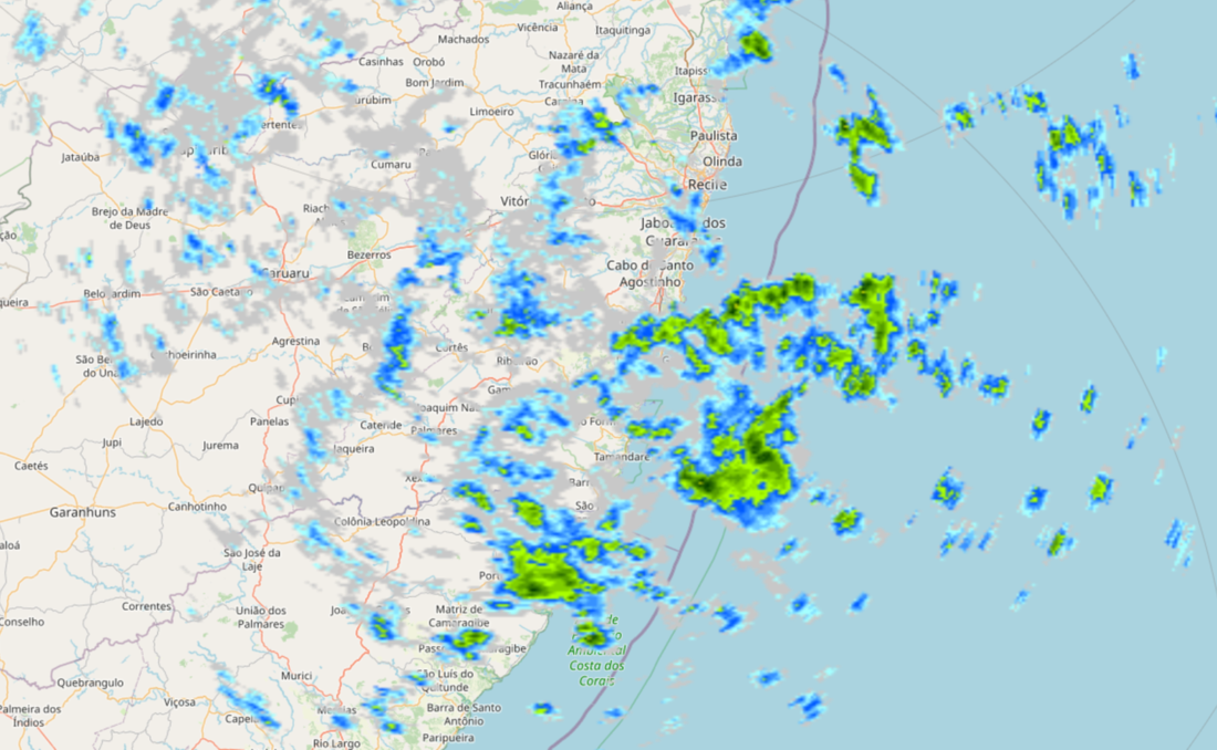 Apac emite alerta amarelo de chuvas para a Zona da Mata Sul de Pernambuco