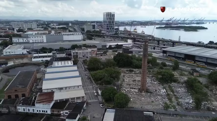 Terreno do Gasômetro, comprado pelo Flamengo para seu futuro estádio