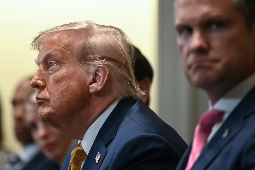 Presidente dos EUA, Donald Trump, durante reunião de Gabinete na Casa Branca 