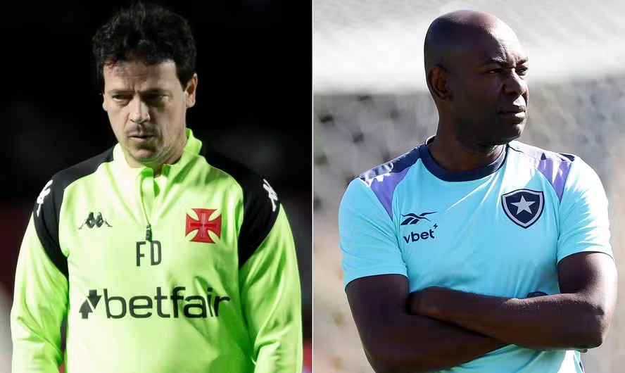 Diniz e Caçapa comandam Vasco e Botafogo, hoje