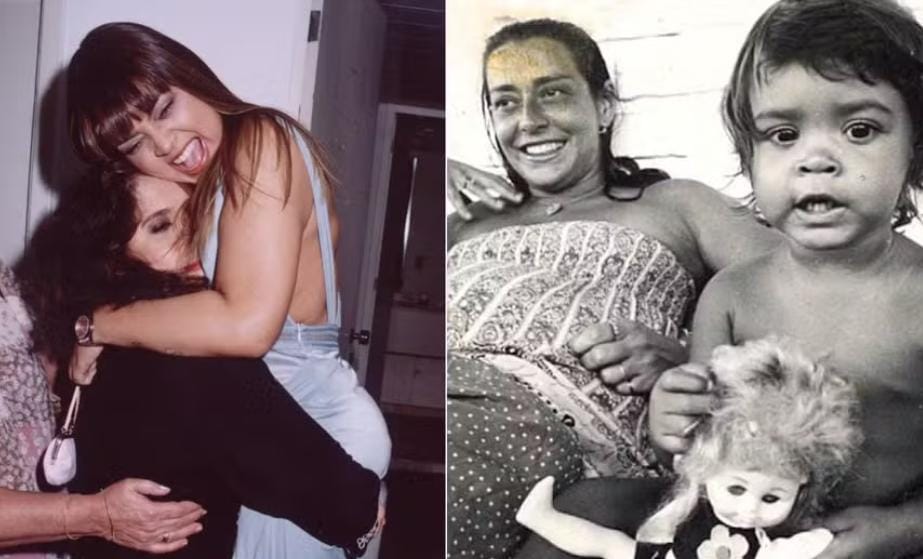 Preta Gil com a madrinha, Gal Costa, e a mãe, Sandra Gadelha 