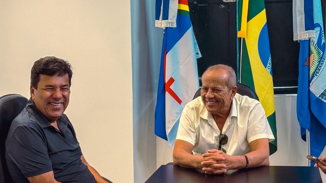 Prefeito Marcílio Régio com o deputado federal Mendonça Filho