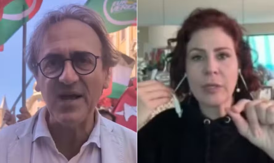 Deputado italiano Angelo Bonelli e Carla Zambelli