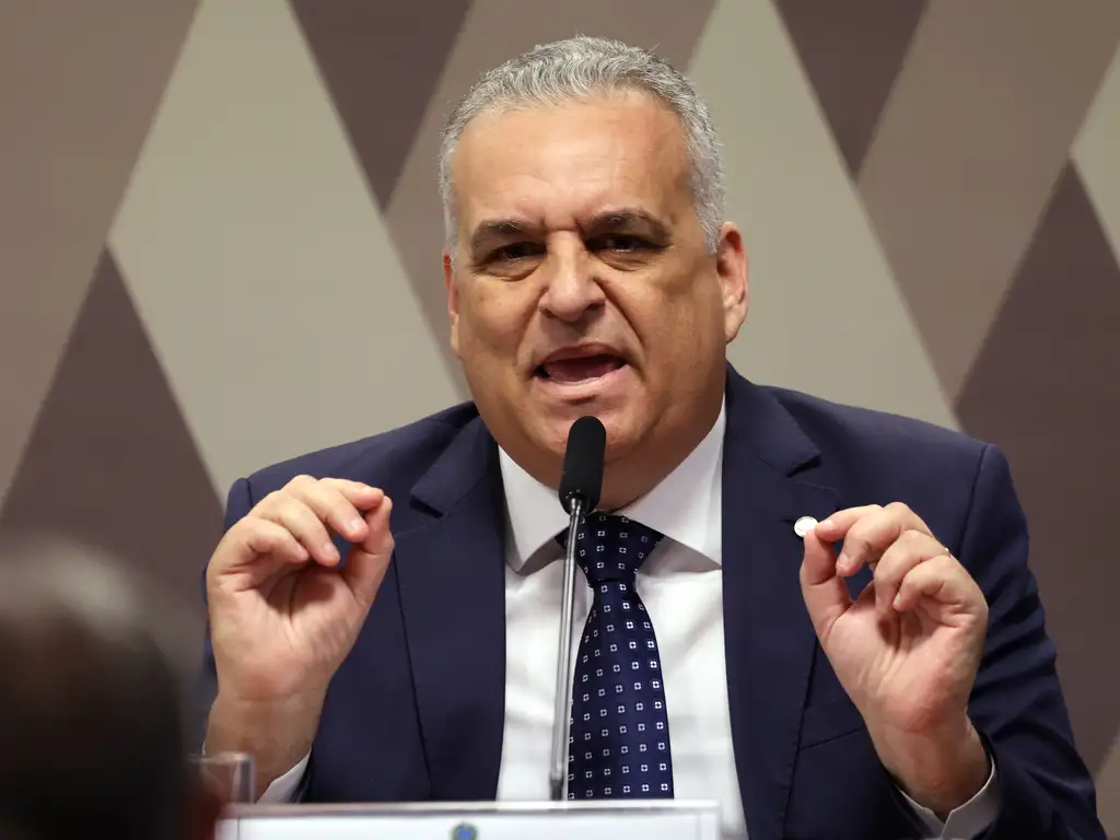 O deputado Alfredo Gaspar, relator da CPMI, durante sessão da CPMI do INSS