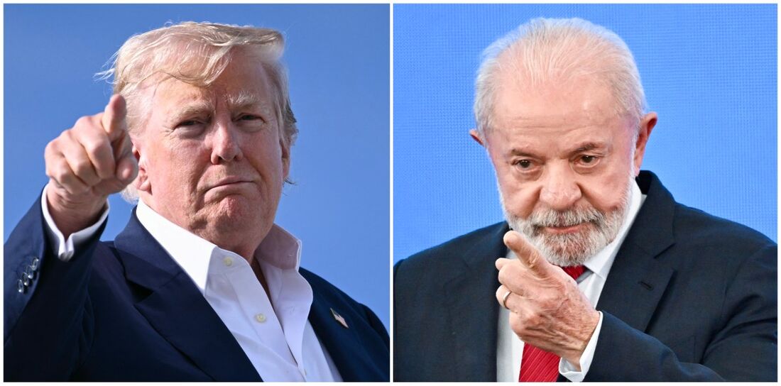 Donald Trump, presidente dos Estados Unidos, e Lula, presidente do Brasil