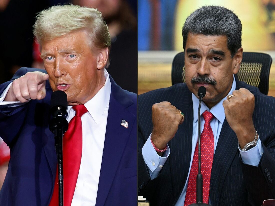 Presidente dos EUA, Donald Trump, e o ditador da Venezuela, Nicolás Maduro