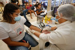 Ação de doação de sangue realizada pela Alepe.