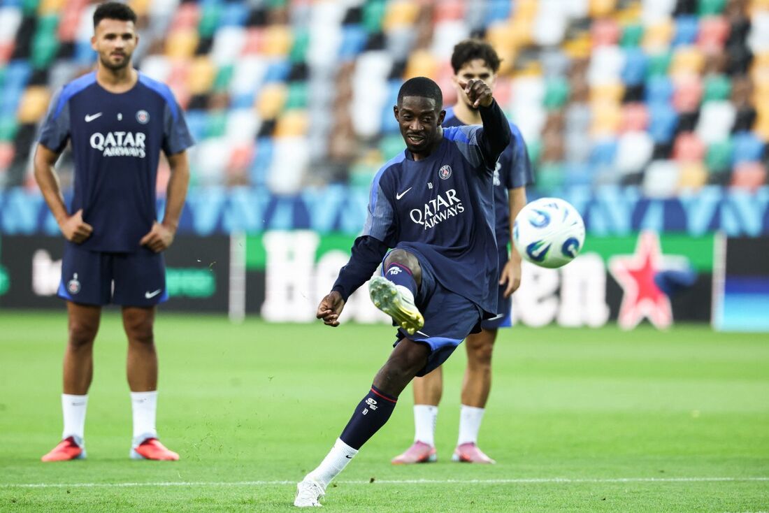 PSG treinando para encarar o Tottenham