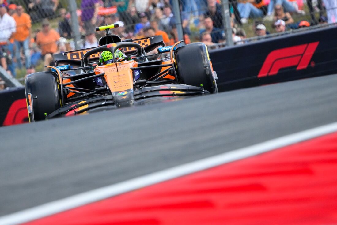 Lando Norris no treino livre do GP da Holanda
