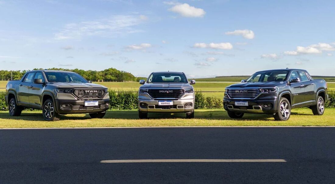 Gama completa da Ram Rampage 2026, produzida em Goiana (PE), com preços reajustados