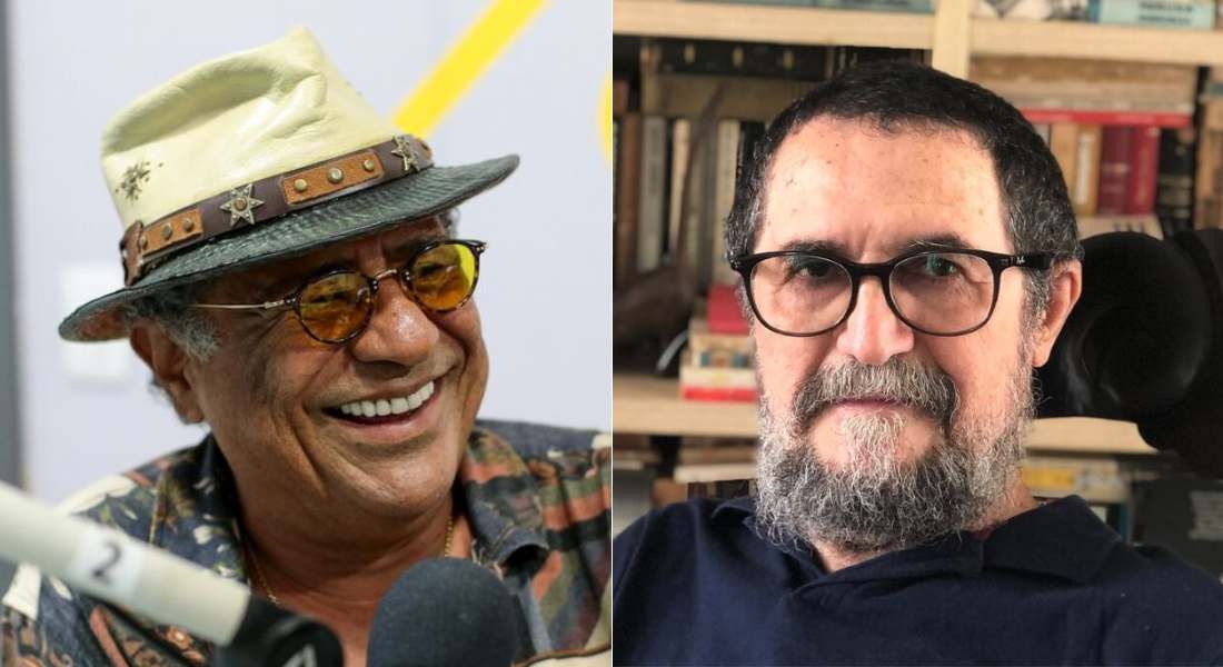 Maciel Melo e Pedor Américo de Farias se encontram em evento na Casa Alzira