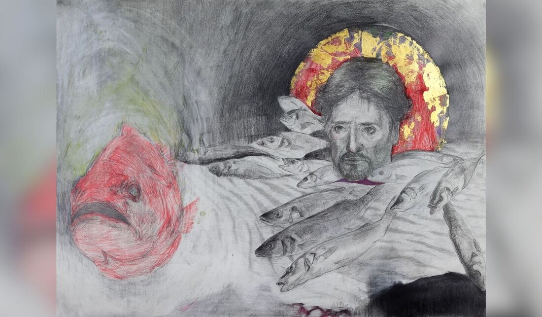 Obras "Sermão aos peixes", de Tatiana Móes, compõe a exposição coletiva