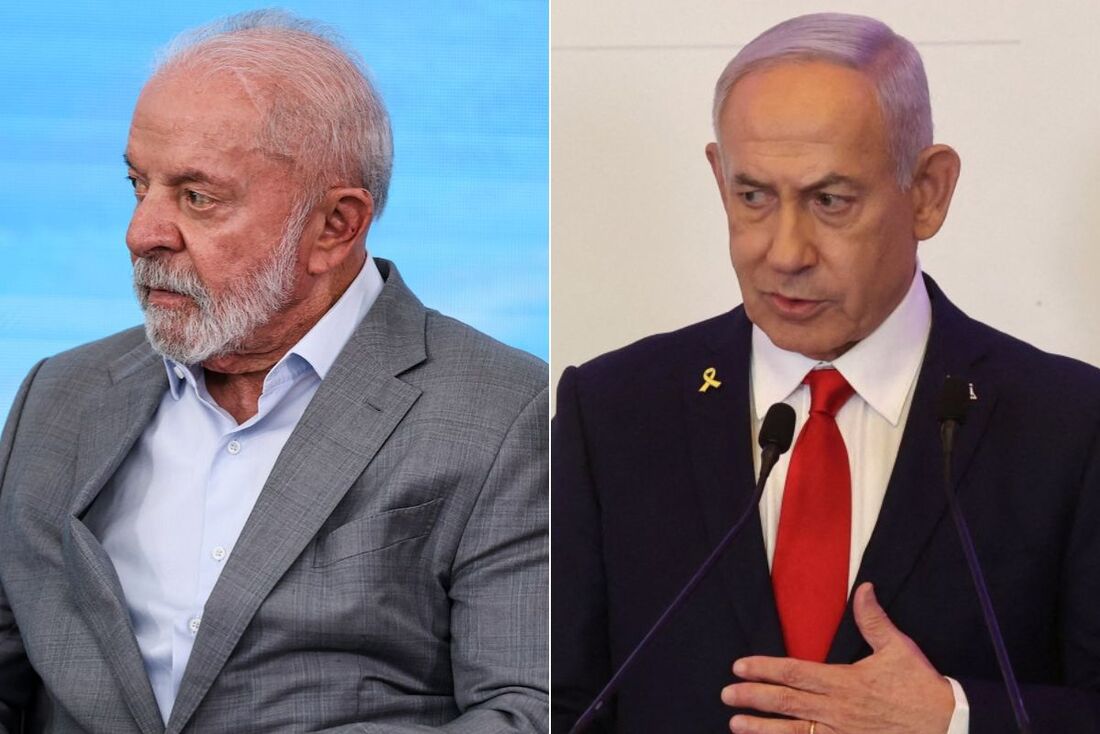 O presidente Luiz Inácio Lula da Silva e o primeiro-ministro israelense, Benjamin Netanyahu.