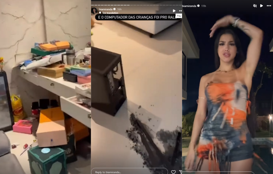 Investigada pela polícia, a Bia Miranda mostra casa após busca e apreensão e faz dancinha em seguida