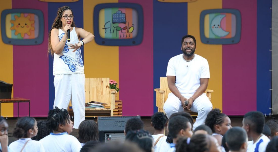 Lázaro Ramos durante a Festa Literária Internacional