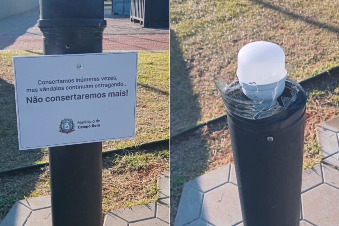 Cidade do RS se nega a trocar luminárias vandalizadas