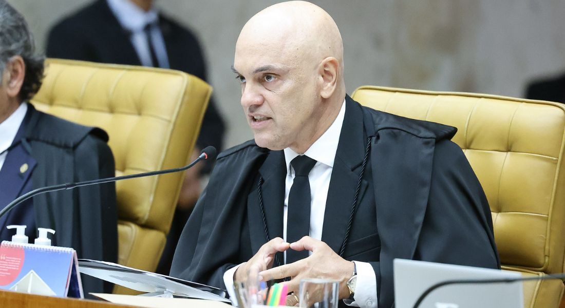 Alexandre de Moraes na sessão que marcou retorno do recesso do Judiciário, neste 1&ordm; de agosto de 2025