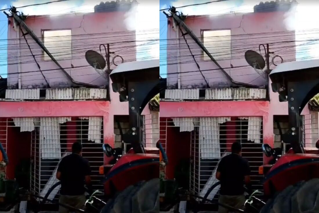 Incêndio atinge casa em Escada, na Zona da Mata de Pernambnuco
