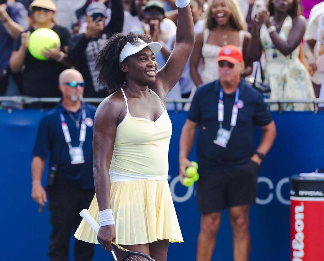 Jogadora mais velha no torneio, a americana mostrou novamente um tênis competitivo 