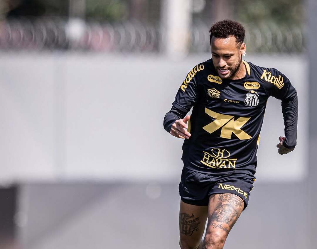 Neymar participou de ação social promovida pelo Santos