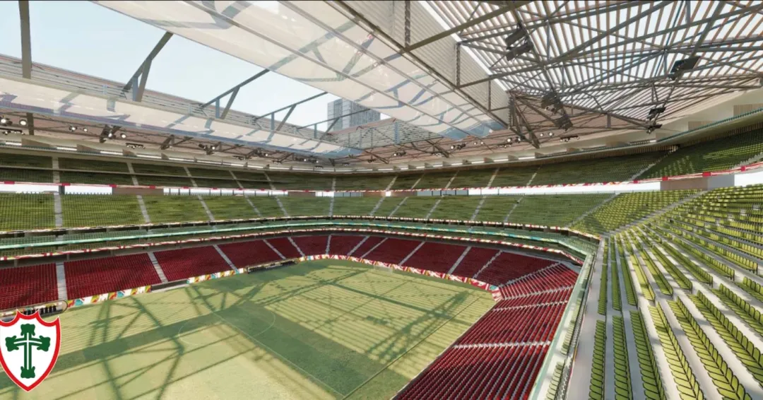 A proposta prevê capacidade para 46.500 torcedores e até 84.500 espectadores para shows