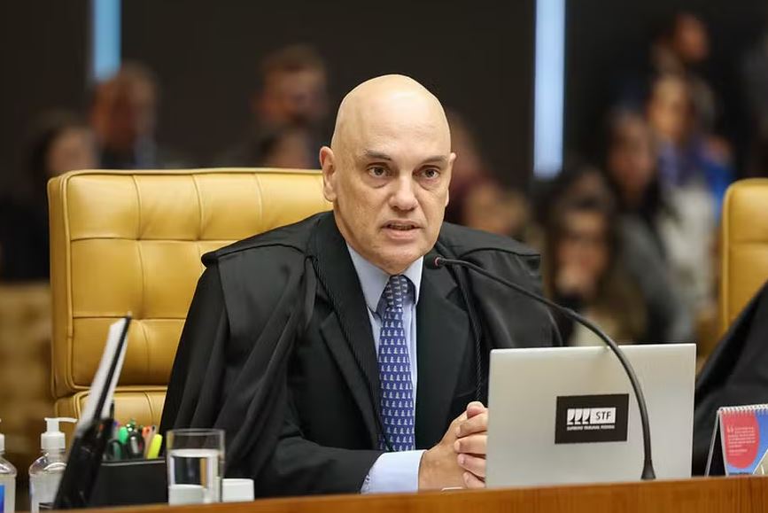 O ministro Alexandre de Moraes, durante sessão do STF 