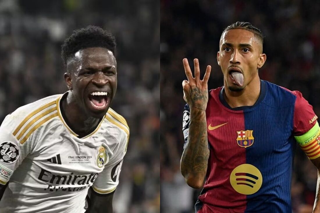 Vini Jr. e Raphinha são dois dos concorrentes ao prêmio de melhor do mundo da revista France Football