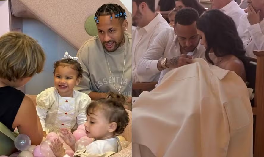 Neymar tem se destacado no convívio com Mavie e Mel, além de Bruna Biancardi e do primeiro filho, Davi Lucca 