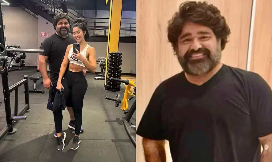 Fabiano e Gabriela Menotti seguem rotina na academia 