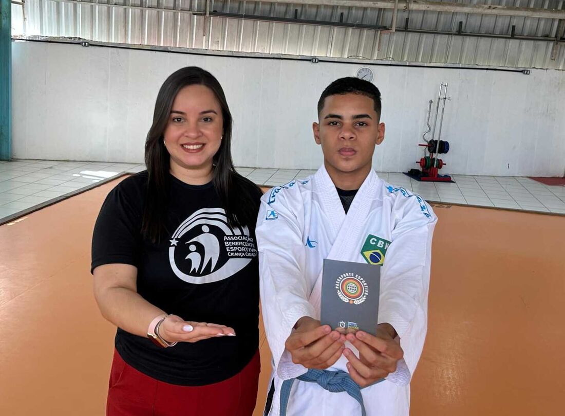 O carateca Miguel Leão, de apenas 15 anos, foi contemplado pelo Passaporte Esportivo