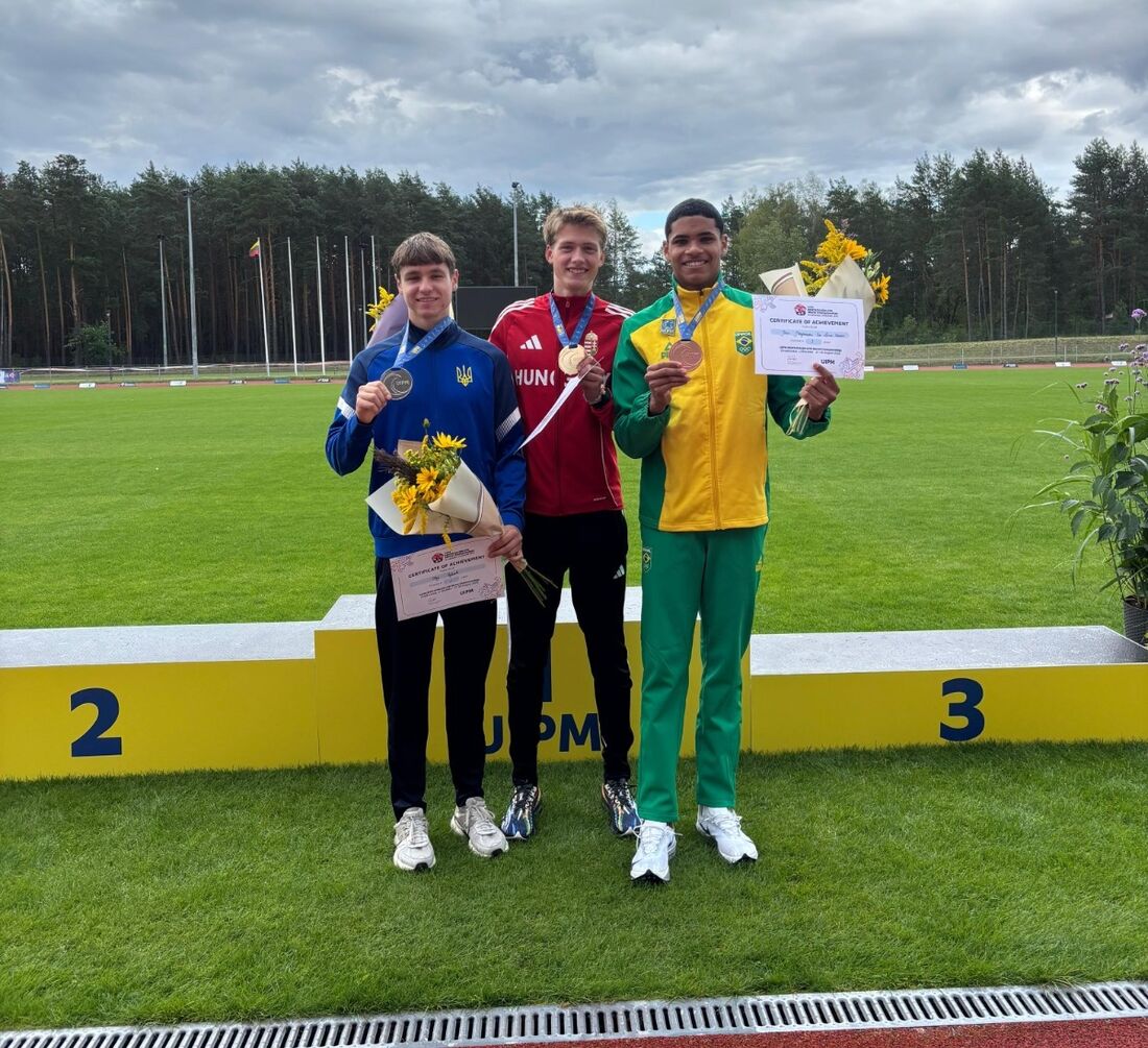O recifense Jhon Xavier subiu no pódio do Campeonato Mundial Sub-19 de Pentatlo Moderno