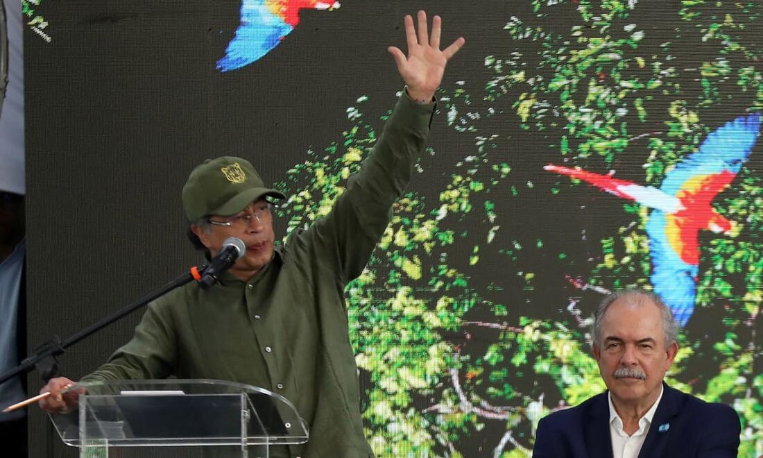 O presidente da Colômbia, Gustavo Petro