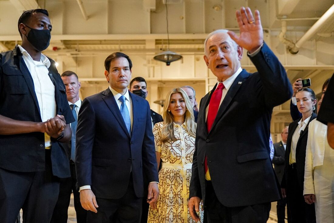 Rubio se encontrou com Benjamin Netanyahu em Israel