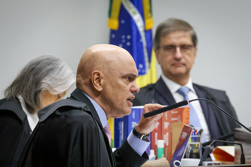O ministro Alexandre de Moraes, relator da ação penal sobre a trama golpista que tem Jair Bolsonaro e outros sete réus como acusados