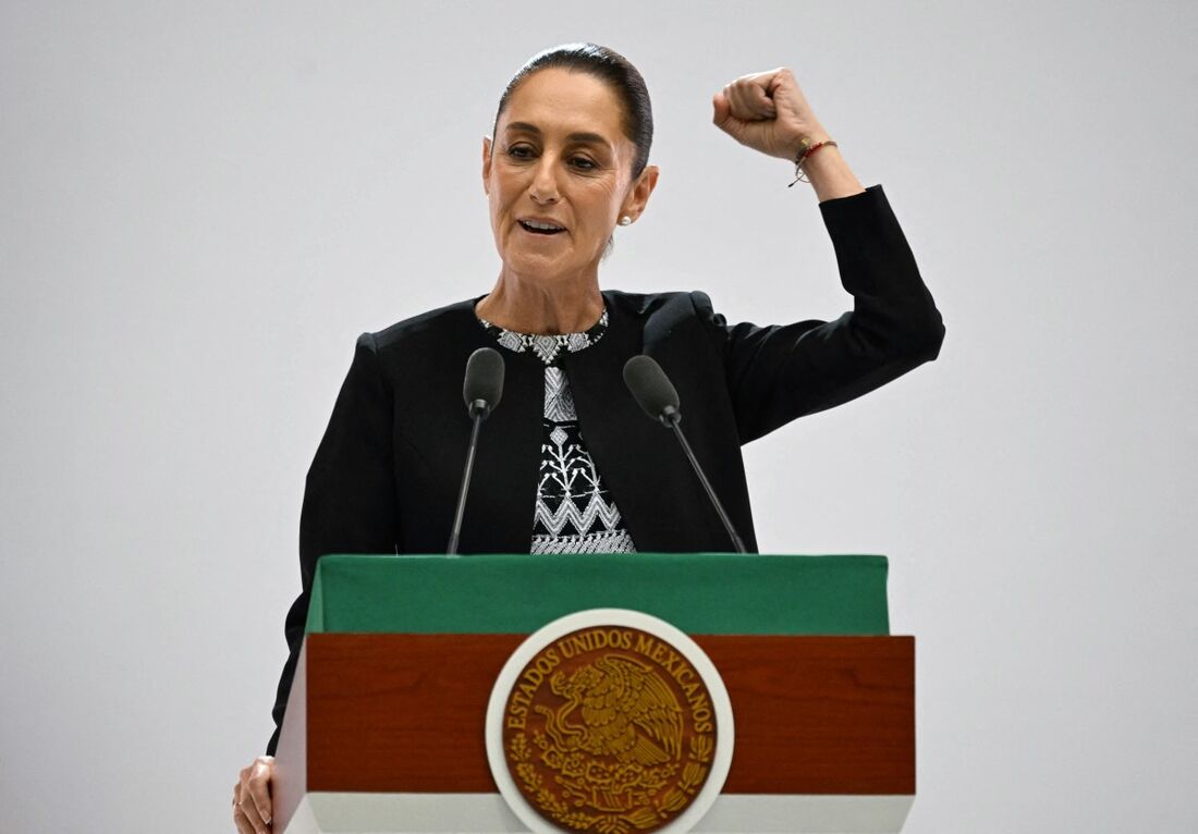 A presidente do México, Claudia Sheinbaum.