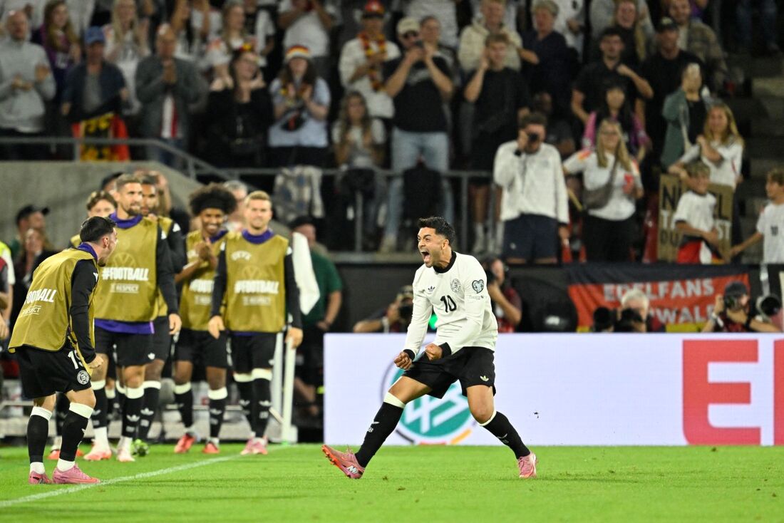 Nadiem Amiri fez o segundo gol e garantiu a vitória alemã