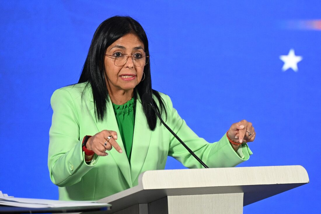 A vice-presidente da Venezuela, Delcy Rodríguez