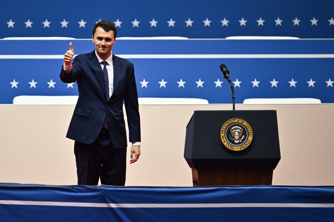 O ativista político conservador americano Charlie Kirk