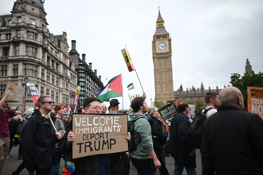 Protesto contra Trump em Londres