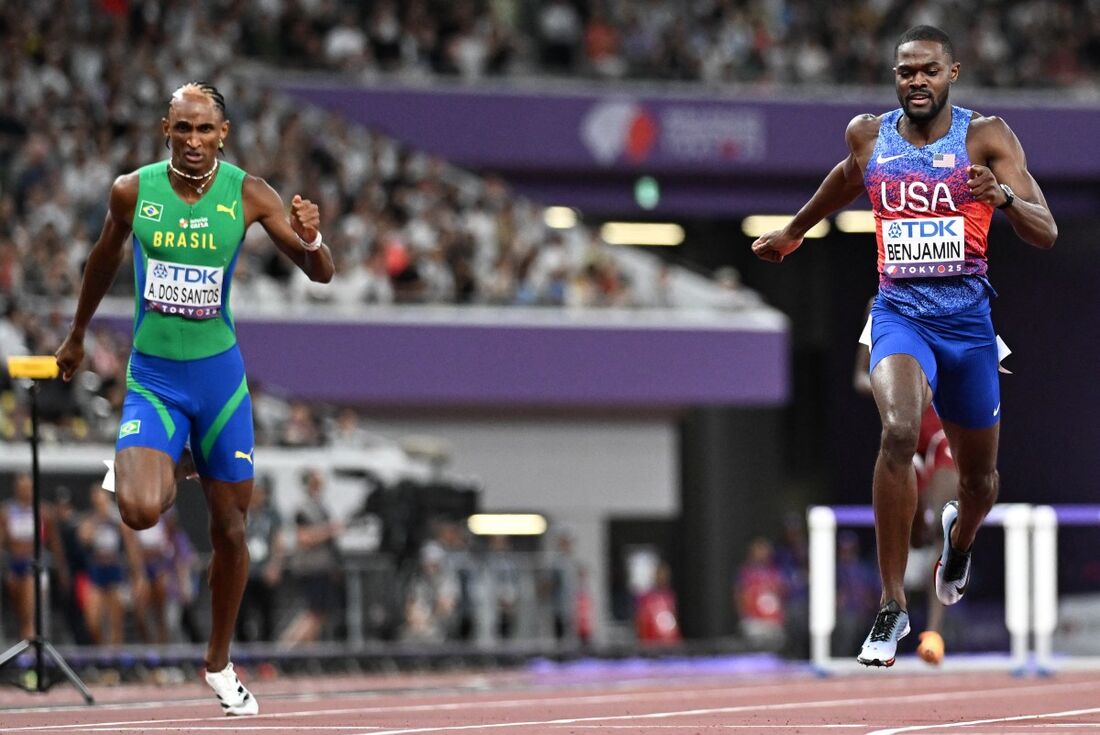 Alison dos Santos foi prata no Mundial de Atletismo