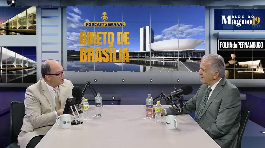 José Mucio (D) foi o entrevistado do podcast "Direto de Brasília"