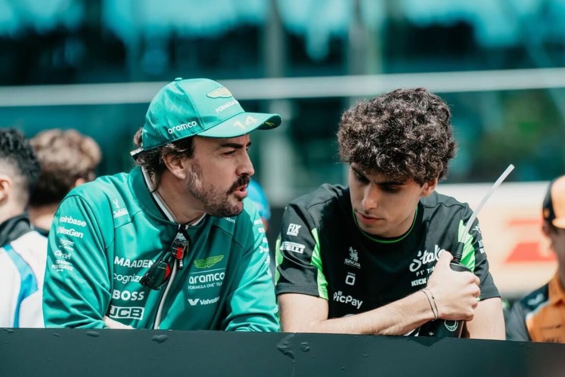 Gabriel Bortoleto e Fernando Alonso