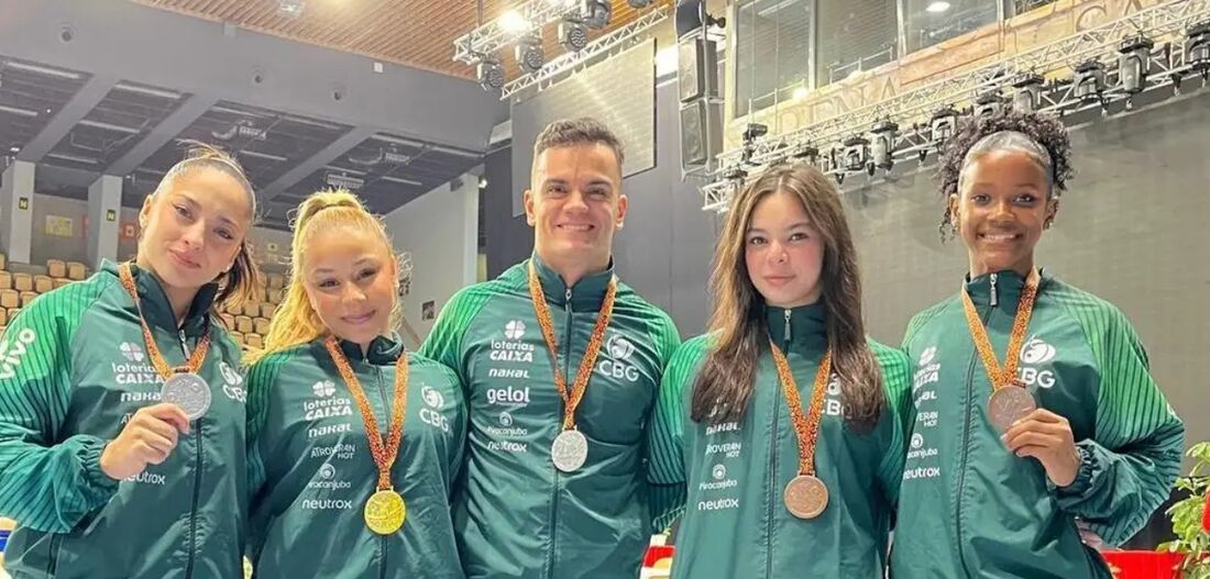 Etapa local da World Challenge Cup terminou neste domingo (28) com cinco medalhas para o Brasil